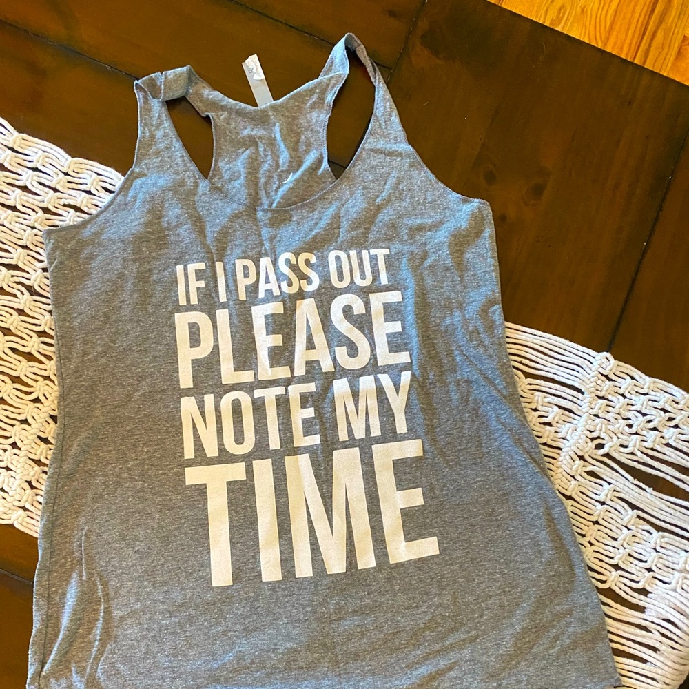 NWT SZ M Women's Funny Workout Tank Top